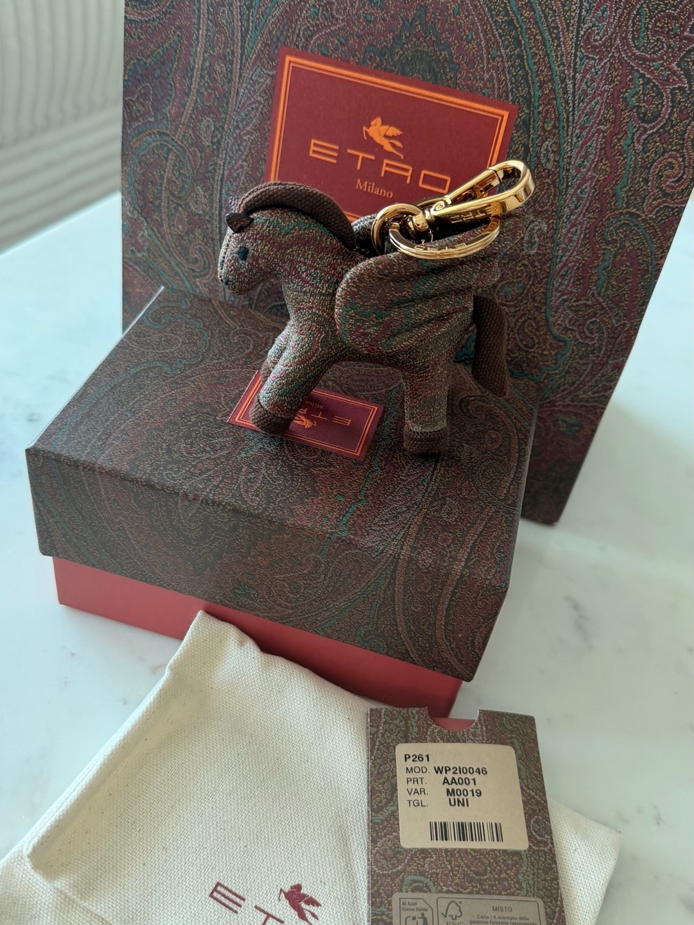 ETRO ARNICA PEGASO CHARM NWT Milano Horse Charm